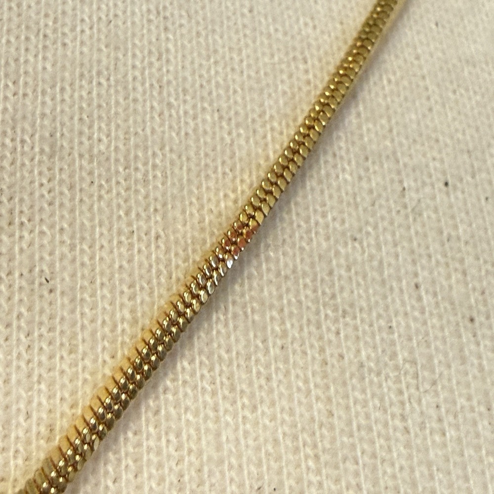 Vintage Monet Gold-Tone Snake Chain Necklace 37" Long Signed Layering Monet - Picture 3 of 7